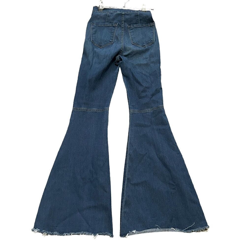 Dior Carter Women's Bell 15" Bottom Flare Distressed Jeans, Size 25 #J4-1581 - Picture 2 of 12